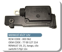 Kapi Kilit Motoru Sol R19 R21 Clio Kangoo (5 Fis) 7700127214 ROCKSWELL 003962