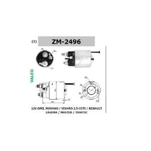 MARŞ OTOM. 12 V OPEL MOVANO VİVARO 2.5 CDTİ RENAULT LAGUNA MASTER TRAFFİC M.BENZ SPRINTER ZM-2496