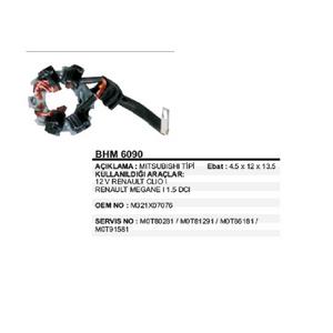 KÖMÜR YUVA MITSUBISHI TIPI 4 KOMUR RENAULT CLIO III 1.5DCI(05>), KANGOO 1.5DCI(05>), DACIA LOGAN 1.5DCI(07>)* NISSAN QASHQAI 1.5DCI(07>) VERT-BHM6090