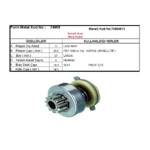MARŞ DİŞLİSİ 11D-6K>MARELLİ TİPİ LADA NIVA 2104-2121/FİAT 124-125-131-132 74969