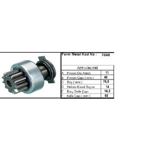 MARŞ DİŞLİSİ 11D ISKRA TİP SAME TRAKTÖR- MASSEY FERGUSON 74348