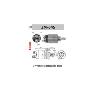 MARŞ OTOM. 24V. BOSCH TİPİ MERCEDES ATEGO/AXOR/ACTROS/CARGO/VOLVO FH/MAN TGA /FORD CARGO 3230-3235/ 3 DELİK KALIN GÖBEK 0331402010 ZM-645