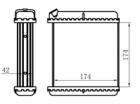 Kalorifer Radyatoru Vectra A Kosede (174×174×42) ORIS KOP003042