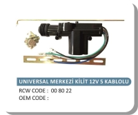 Merkezi Kilit Motoru Universal 5 Fis 12V (Tabanca Tip)  ROCKSWELL 008022