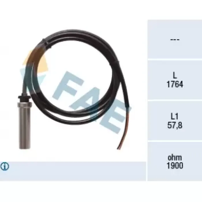 ABS Sensoru Arka Sprinter 95 / 06> LT35 95> | FAE 78399 | OEM A9015420319