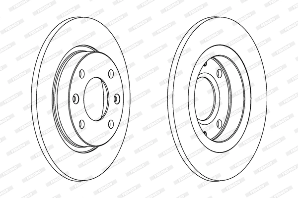 On Fren Disk Aynasi P106 P206 P306 P205 P405 P309 Zx C15 Saxo 1,4 1,6 94>96>96 Hava Sogutmasiz | FERODO DDF059 | OEM 1690.01 91508338 95661748 960705