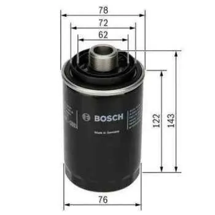 Yag Filtresi Passat CC Jetta III / IV Golf V / VI Amarok Beetle Yeti Superb Octavia Toledo III A3 A4 A6 A8 Q3 Q5 Tiguan Sharan Scirocco 1.8 / 2.0TSI TFSI>04 | BOSCH F026407080 | OEM 06J115561B 06J115561B 06J115403J 06J115403Q 06J115403J 06J115403Q