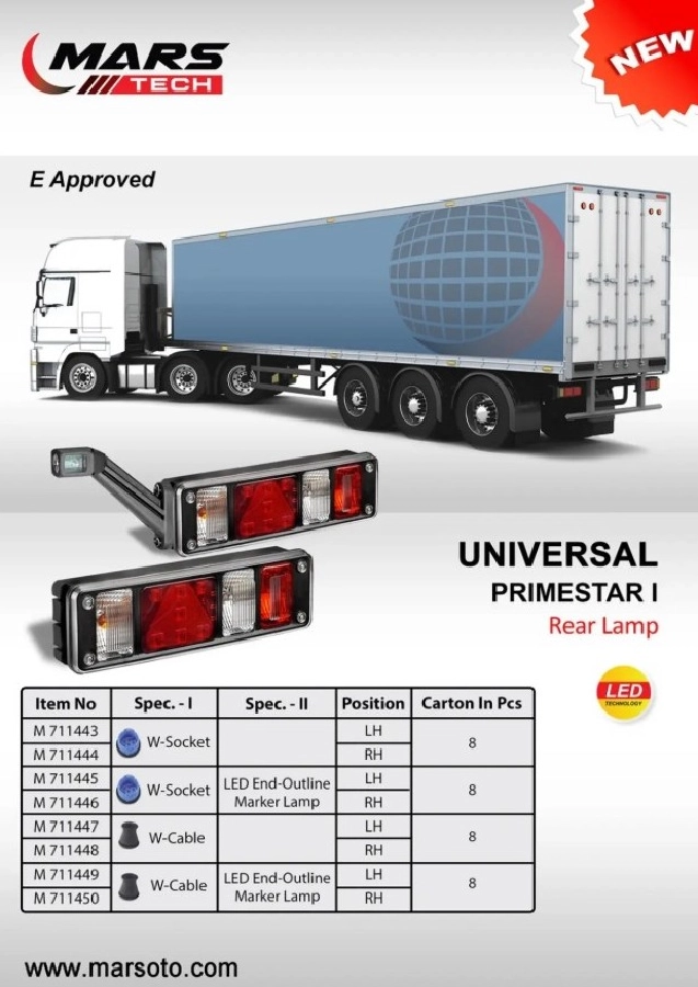 U Prımestar I Stop Lamba Soketlı LED Dil Sağ | OEM M711446