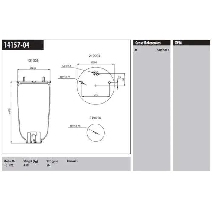 Metalli Koruk | CONNECT MD 14157-04 | OEM 130026