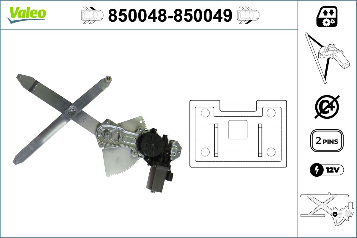 Cam Mekanizmasi (On) / (Sag) Cit Bx 87 | VALEO 850049 | OEM 95649394 96030023