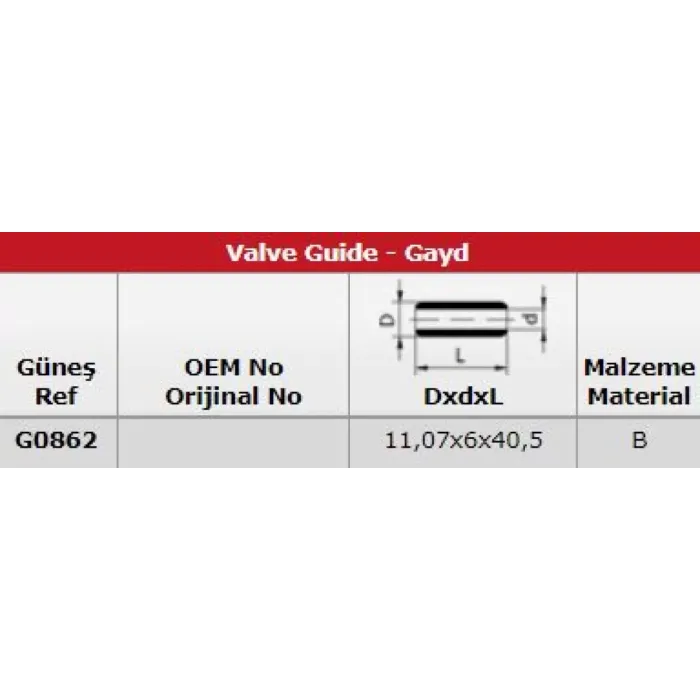Subap Gaydi (In 4 Ex 4) Nissan Micra 1,5 DCI | GUNES G0862