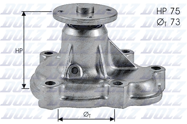 Devirdaim Su Pompasi Corsa B Astra F Vectra A Vectra B 17D X17D X17TD | DOLZ O143 | OEM 1334069