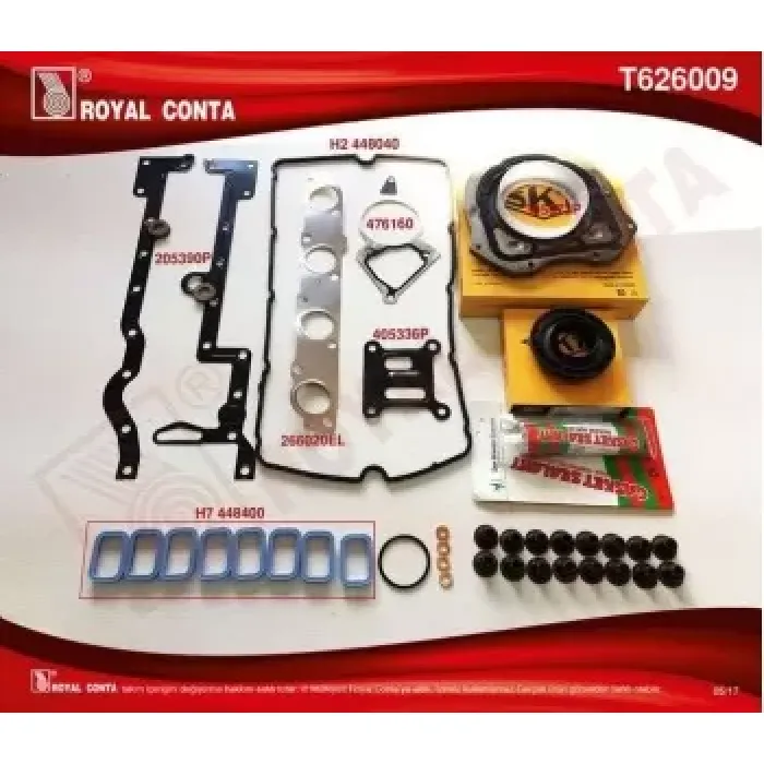 Motor Takim Conta (Alt / Ust Full) S.k.c Haric (Skt Keceli Subap Lastikli) Boxer III Jumper III 06> 22DT Puma (2.2HDI 16V) Ducato 2.2JTD 100CV EURO4 Motor 06>12 | ROYAL T626009