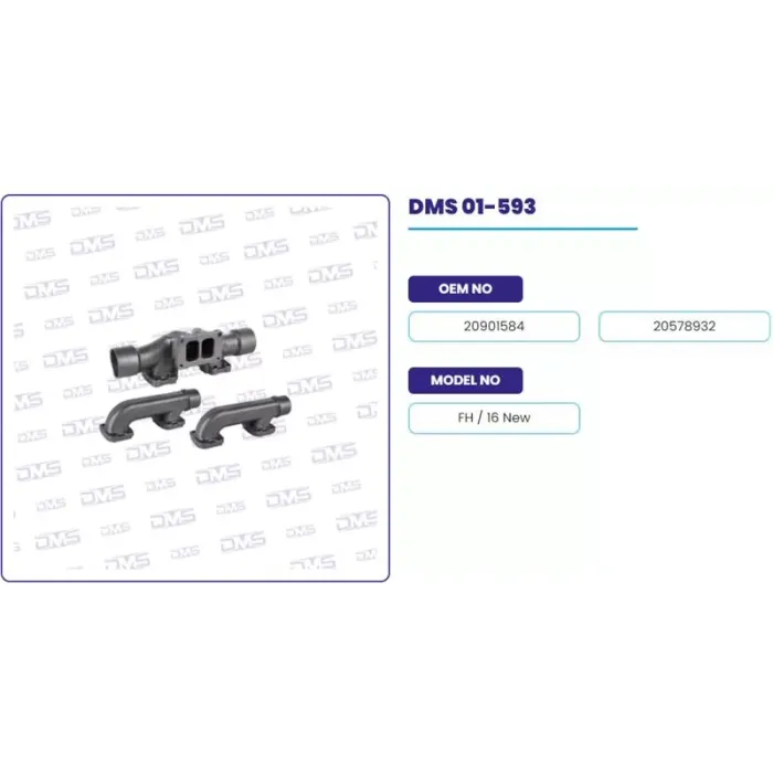 Egzoz Manifoldu Volvo Truck FH16 Takim Yeni M. | DEMOSAN 01-593 | OEM 20901584-20578932