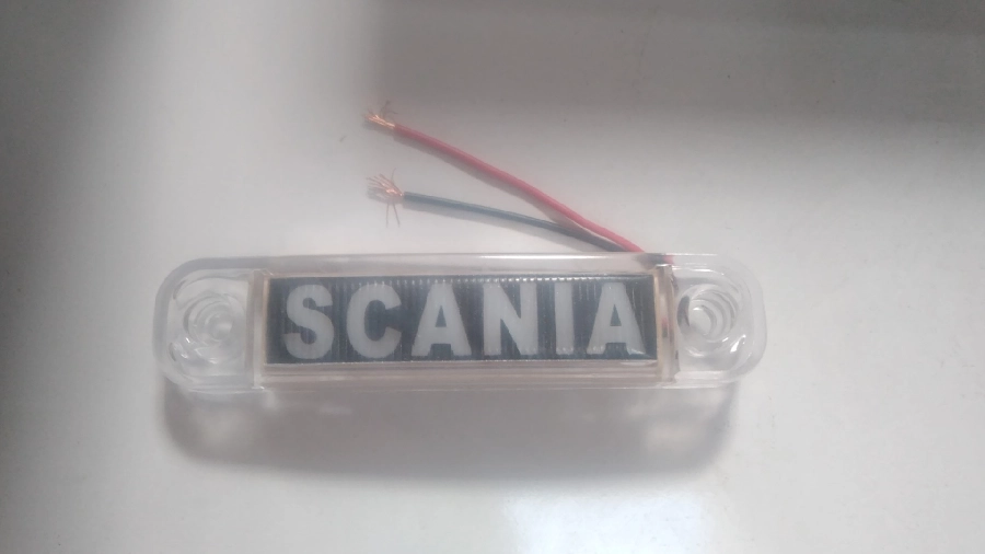 Sıde Marker Parmak Lamba Scania Yazılı Beyaz | OEM TM-003B