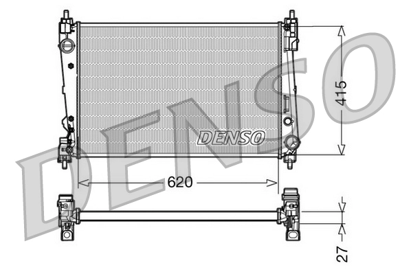 Motor Su Radyator Punto Bravo 1,3JTD / 1,7CDTI Doblo 3 1,6D / 2,0D Multijet Corsa D A13DTC Z13DTE A13DTE | DENSO DRM09111 | OEM 51896964