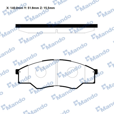 On Fren Balatasi Hilux Vigo 3 Pickup 2,5 2007> 4×2 | MANDO RMPT06 | OEM 044650K160