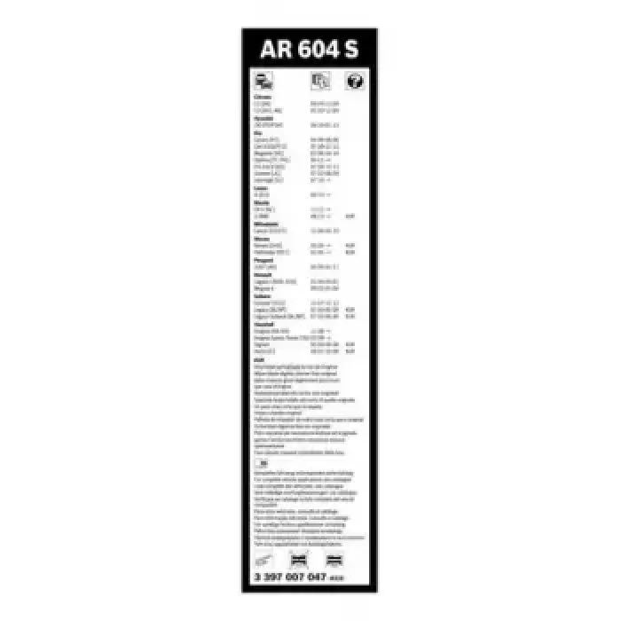 Silecek Supurgesi Aerotwin 600MM / 450MM (Flatblade Muz Tipi) | BOSCH 3397118908