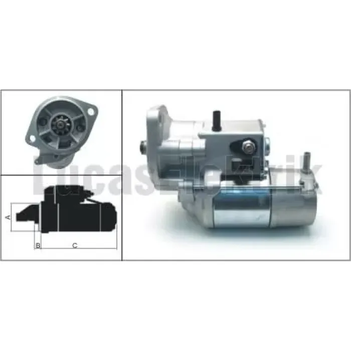 Mars Motoru 12V / 2,0KW / 9DIS Isuzu Pick Up | LUCAS LES0330 | OEM 8979410230