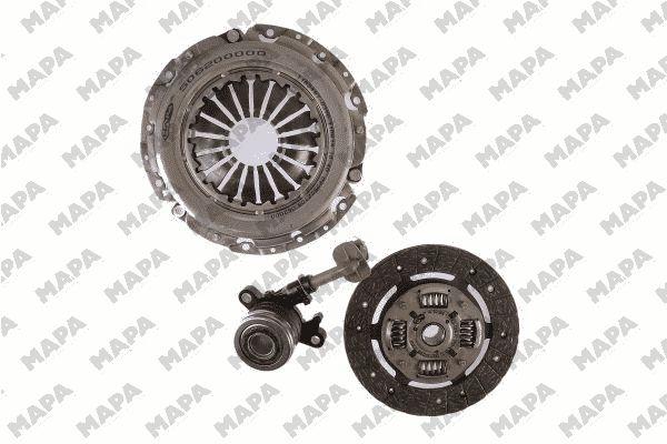Debriyaj Seti Hidrolik Rulmanli Megane II Scenic II Clio II 1,4 / 1,6 | MAPA 006200 108 | OEM 302050901R 302050901R 7701474519 7701476000 7701476973 302059157R 7701474519 7701476000 7701476973 302059157R