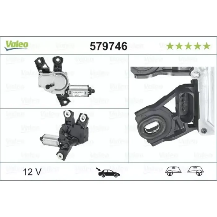 Silecek Motoru Arka Tiguan 07> Golf V 04>09 Passat 06>11 | VALEO 579746 | OEM 5N0955711A 5N0955711A 5N0955711B 1K6955711C 1K6955711B 5N0955711B 1K6955711C 1K6955711B