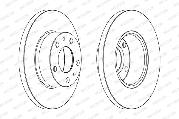 On Fren Disk Aynasi Ducato Boxer Jumper 14Q (15 Jant) 94>02 Hava Sogutmasiz | FERODO DDF758 | OEM 4246.J9 4246.J8 1300500080 71738910