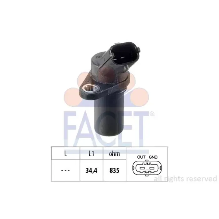 Eksantrik Mili Sinyal Sensoru (Krank Konum Sensoru) - Iveco / Stralis / Renault / Premium 2 - Magnum DXI 520.25 08/09/- | FACET 9.0837 | OEM 7421426987