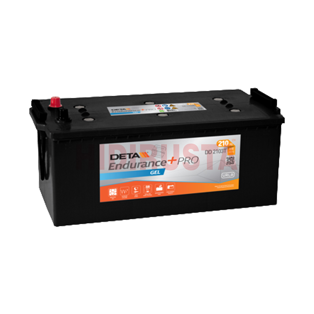 Akü Deta 12V 210 Ah 800A D06 ( 518 X 279 X 240 ) Endurance + Pro Gel