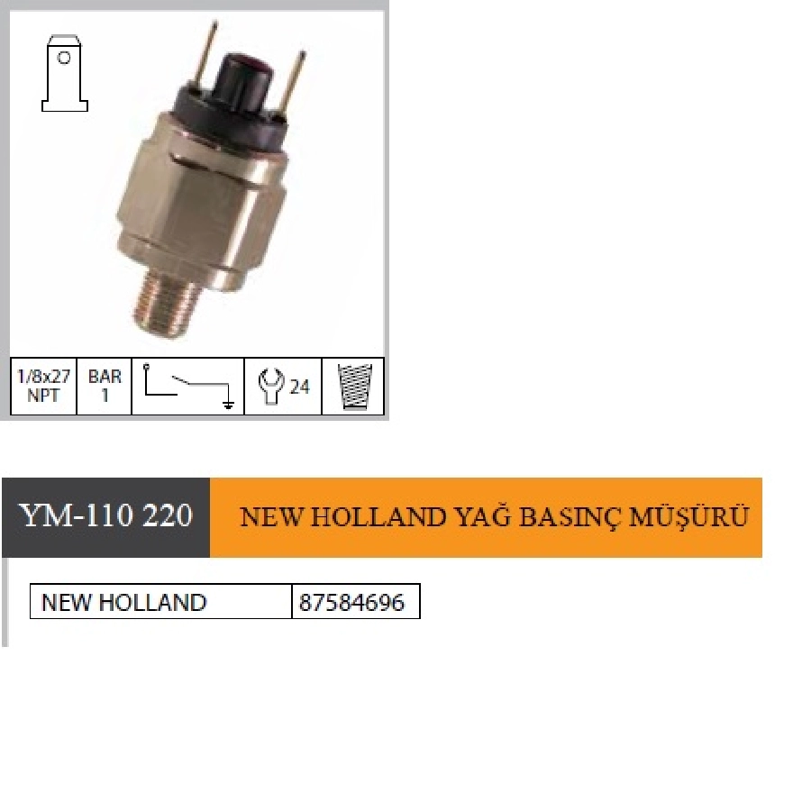 New Holland Yağ Müşürü 87584696 5097694 47579701 YP87584696 | OEM YM-110220
