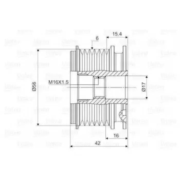 Alternator Kasnagi Bora Caddy II III Transporter T5 Crafter 30 35 Eos Golf IV V VI Jetta II IV | VALEO 588024 | OEM 038903119