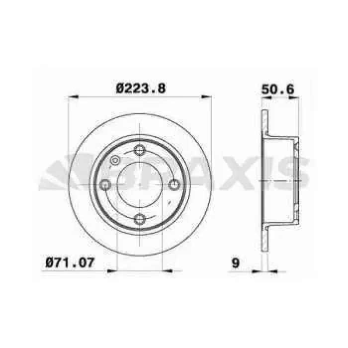 Arka Fren Disk Aynasi Xantia 1.8I 93>01 2.0I (93 01). 3.0I 97>00 | BRAXIS AE0282 | OEM 95667811