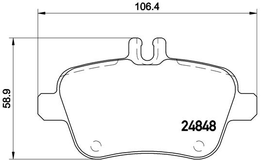 Fren Balatasi Arka X156 13> W176 12>18 W246 11>18 C117 13>19 R172 11> | BREMBO P50091 | OEM A0074209520
