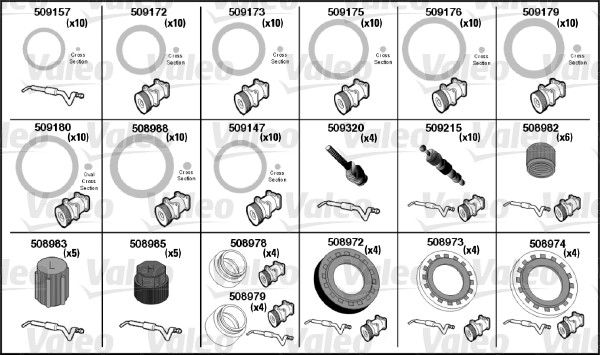 Klima Tamir Takimi Opel / Vauxhall | VALEO 509296 | OEM 6845674 6845674 90508321 90508321 90508321
