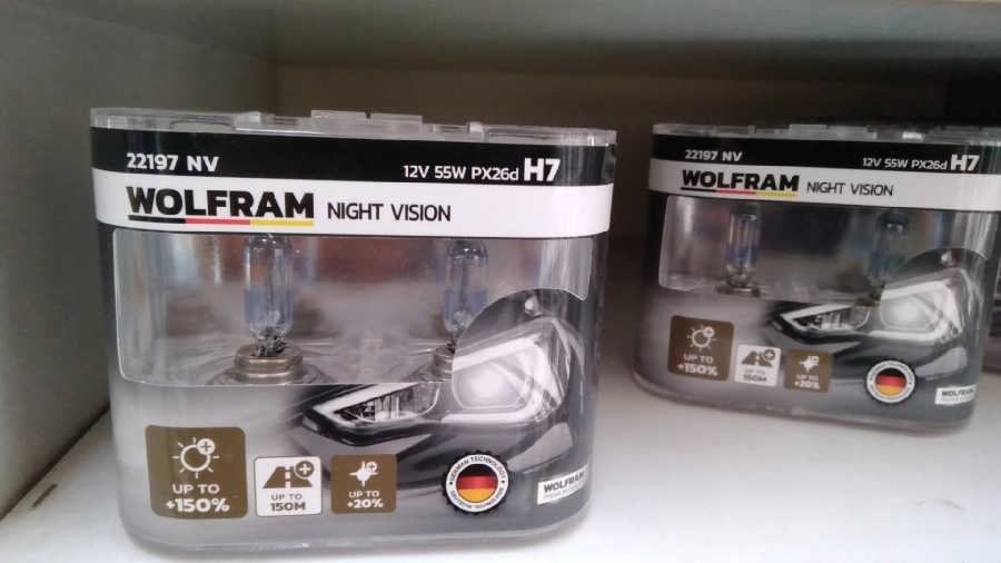 Ampul 12V H7 55W PX26d Nıght Vision + YÜZDE150 Fazla + YÜZDE20 Beyaz Işık Takım | OEM 22197NV