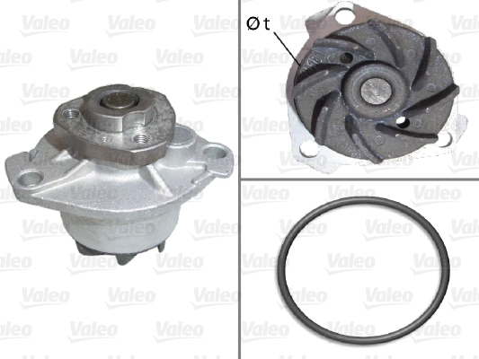 Devirdaim Su Pompasi Galasy 2,8 V6 95>00 Mercedes V280 97>03 Seat Alhambra 2,8 V6 00>10 Vw Sharan 2,8 V6 00>10 Transporter T4 2,8 96>03 | VALEO 506484 | OEM 021121004 021121004 021121004A 021121004V 021121004A 021121004V