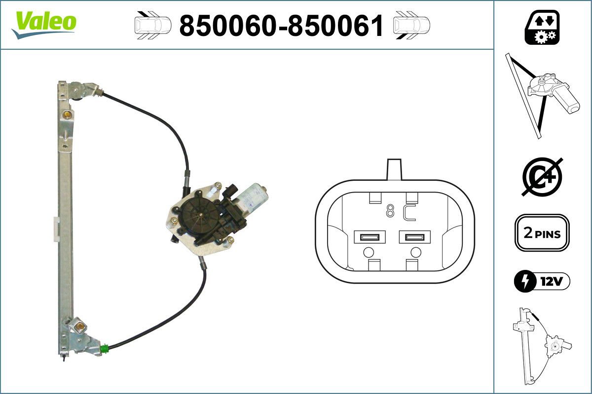 Cam Mekanizmasi (Arka) / (Sol) Xantia 93 | VALEO 850060 | OEM 922331 922370