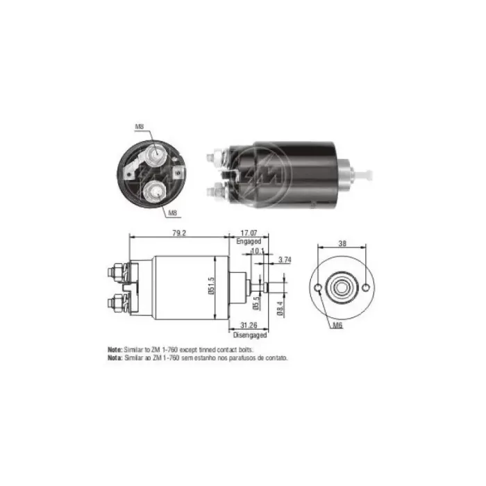 Mars Otomatigi 12V Ford Escort Focus Mondeo Orion 1I4 Dizel (CBSF201) | ZM 0760 | OEM E90Z11390B E9OZ11390A F02Z11390A
