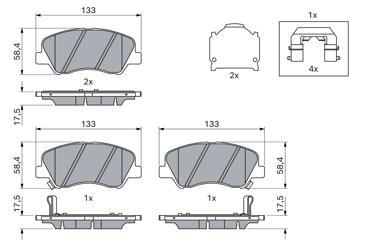 On Fren Balatasi Hyundai Accent Blue 2011> / Kia Rio 2011> | ART A07.2497 | OEM 581011RA00