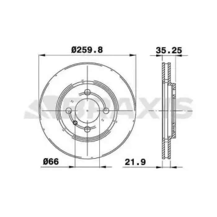 Fren Diski On Bmw E30 | BRAXIS AE0601 | OEM 34111160915 34111160915 34116752352 34116752352