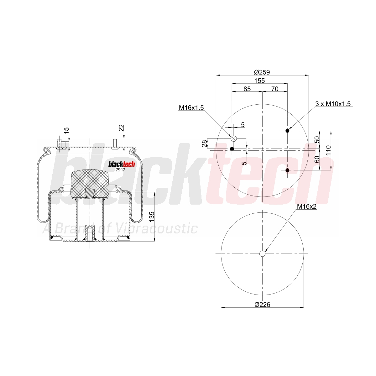 Körük Komple Metal Pistonlu | OEM 526651