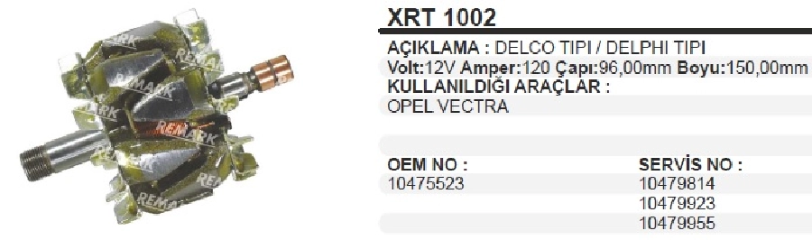 Rotor Delco Tipi 12V - Opel Vectra | OEM XRT1002