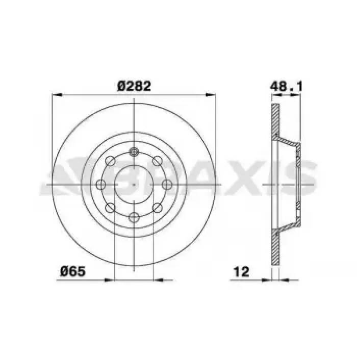 Arka Fren Aynasi Golf V Jetta Passat 1,4TSI / 1,6 / 2,0 16V 01 / 04 | BRAXIS AE0035 | OEM 1K0615601AD 1K0615601AD 1K0615601M 5Q0615601G 1K0615601M 5Q0615601G
