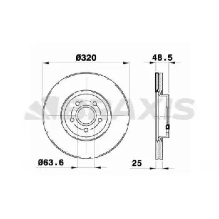 On Fren Aynasi Connect 12 /> Focus II Sw 05>11 Focus III 2,0 Ecoboost 12>15 Kuga Dizel 12>14 Volvo V 40 Hatchback T2-T3-T4-T5 C30 (533) 06>12 C70 II (542) 07>12 S40 II (544) 05>12 V50 (545) 04>12 | BRAXIS AD0272 | OEM CV61 1125 GA 31400942 31400942