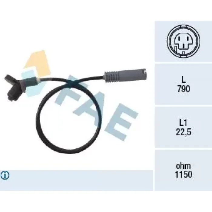 ABS Sensoru Arka BMW E36 91>98 E30 91>94 | FAE 78017 | OEM 34521163028