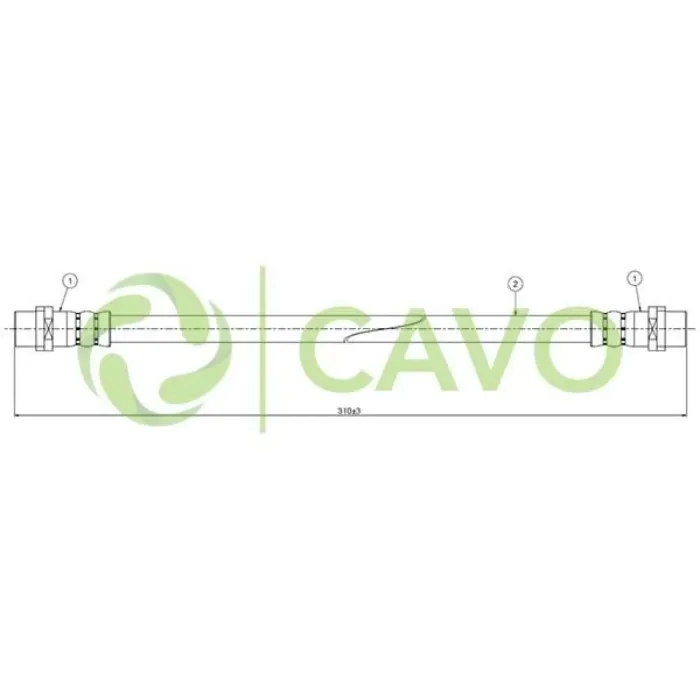 On Fren Hortumu Superb 02>07 A4 94>01 Passat 95> A6 97>04 | CAVO C800 471A | OEM 8D0611707