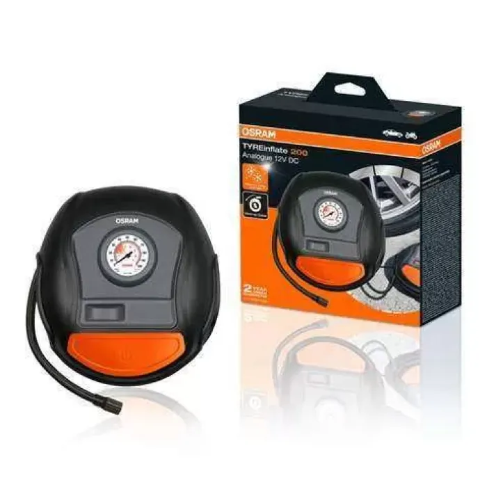 Lastik Sisirme Kompresoru Analog Gosterge 4,5 Dk Sisirme Suresi Ort | OSRAM OTI200