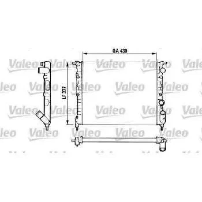 Motor Radyatoru Clio I R21TL / Gtl 1,4 / 1,7 (430X377,5X23) 89> | VALEO 883875 | OEM 7700784038 7700784038 7701034769 7701034769
