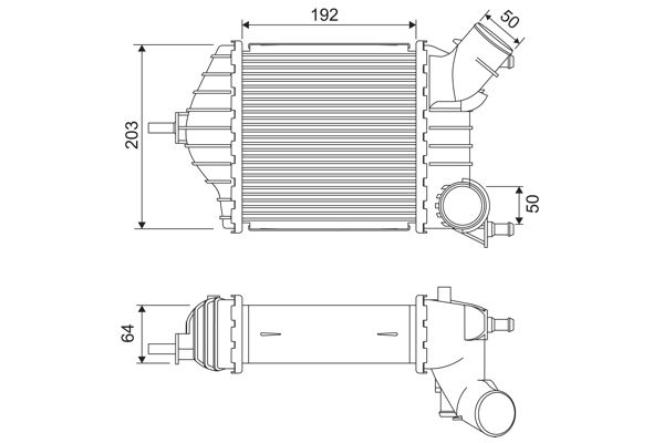 Turbo Radyatoru Punto II 1,9 JTD | VALEO 818725 | OEM 46764253