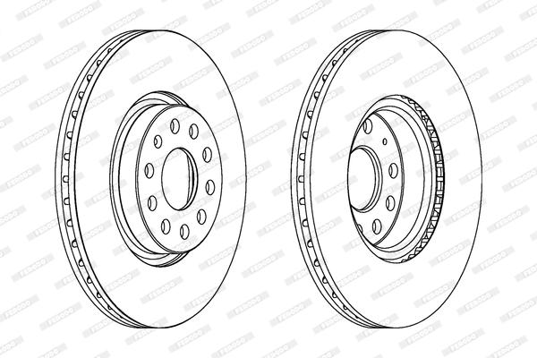 On Fren Aynasi Havali Octavia Caddy III Passat / CC Golf V / VI / VII Jetta III / IV Scirocco Tiguan Touran A1 A3 Q3 Tt Alhambra Altea Leon Toledo Octavia Yeti Beetle Superb Passat 01>16 | FERODO DDF1305C | OEM 1K0615301AA 1K0615301AA 5Q0615301F
