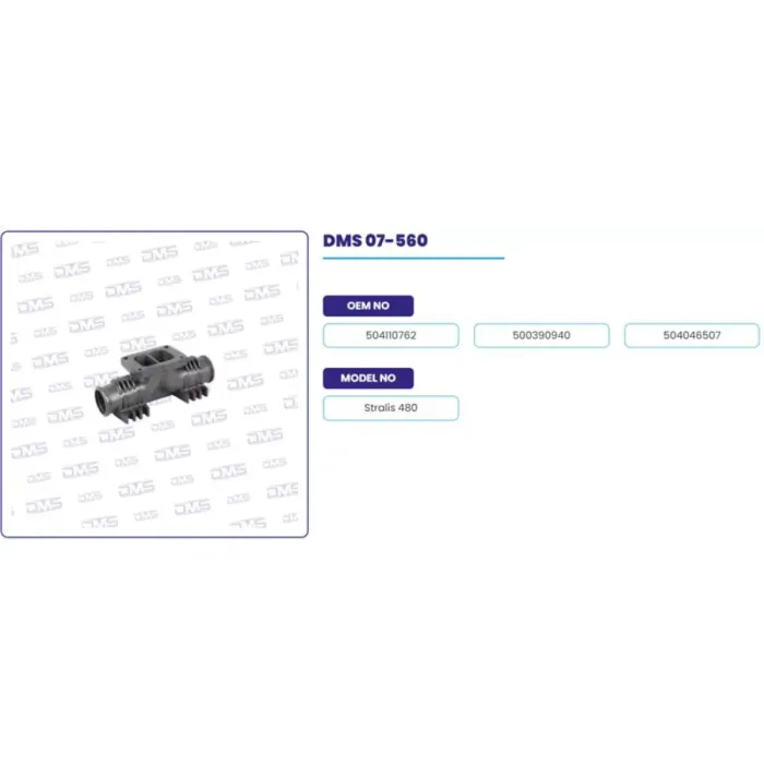 Egzoz Manifoldu Orta Iveco Stralis 480 | DEMOSAN 07-560 | OEM 504110762-500390940-504046507